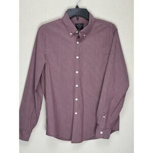 Abercrombie & Fitch Shirt Mens Adult Medium Lt. Maroon Button Up Stretch